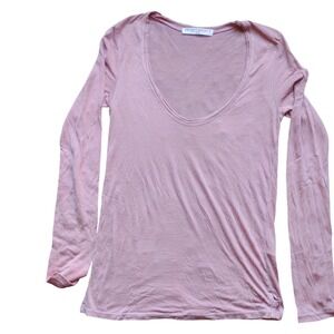 Nwot Project Social(Anthropologie)Modal Scoop Neck Pink  XS long sleeve shirt